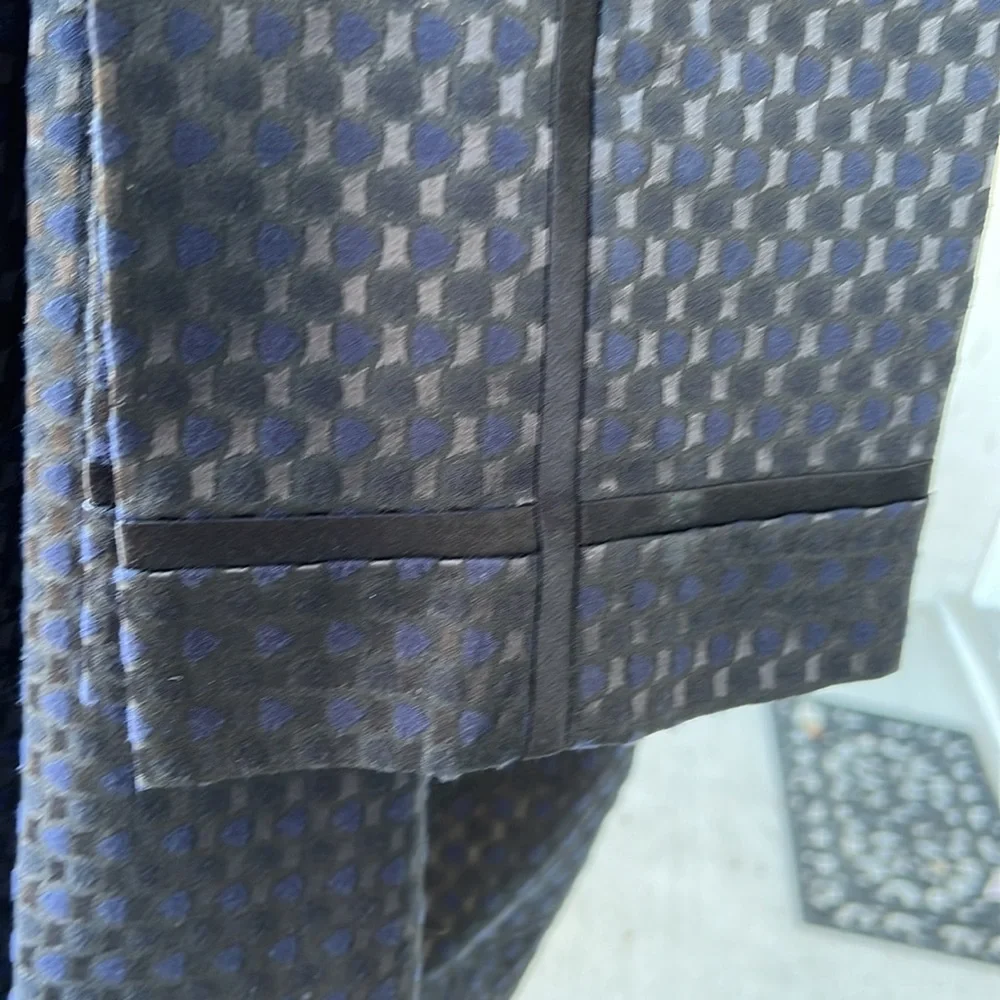 Tory Burch Phantom Madison Pant Cropped Black/Navy Size 4 - Picture 15 of 15